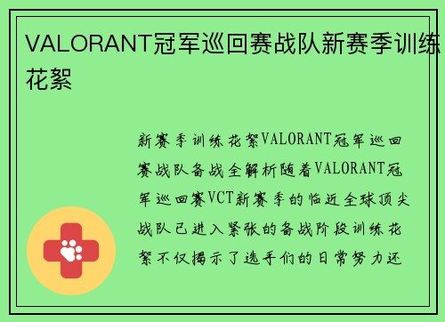 VALORANT冠军巡回赛战队新赛季训练花絮
